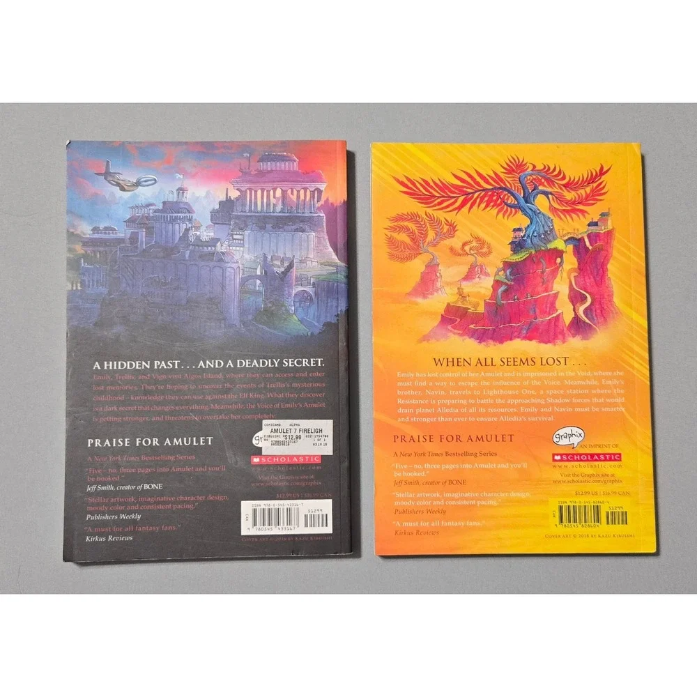 Amulet Graphic Novel Series Books 7 and 8 by Kazu Kibuishi Paperback Scholastic
